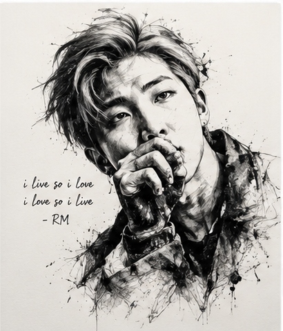 Illustrated artwork of RM
